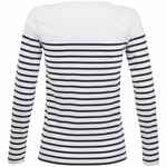 Футболка женская с длинным рукавом MATELOT LSL WOMEN, белая с темно-синим, размер S
