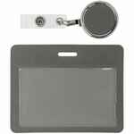 Чехол для карточки с ретрактором DEVON, серый