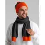 Шапка SNAPPY, темно-серая с оранжевым