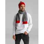 Шарф SNAPPY, светло-серый с красным