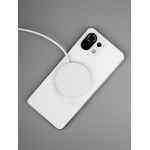 Беспроводное зарядное устройство с магнитами MAGMATE, серебристое