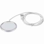 Беспроводное зарядное устройство с магнитами MAGMATE, серебристое