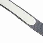 Лента для бейджа с ретрактором DEVON, серая с белым