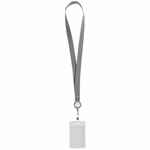 Чехол для пропуска с лентой и ретрактором DEVON, белый