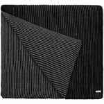 Шарф NOBILIS, черный с серым меланжем