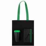 Набор VELOURS BAG, черный с зеленым