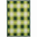 Плед DUOTONE, зеленый с белым