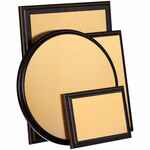 Плакетка PLAQUE, малая, венге с золотистой пластиной