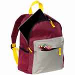 Рюкзак детский KIDDO, бордовый с серым
