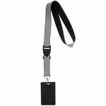 Лента светоотражающая INTERLEVEL, черная с серым