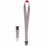 Лента светоотражающая INTERLEVEL, красная с серым