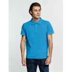 Рубашка поло мужская VIRMA PREMIUM, бирюзовая, размер S