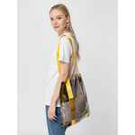 Шопер CLEAR FEST, прозрачный серый с желтыми ручками