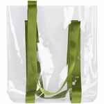 Шопер CLEAR FEST, прозрачный с зелеными ручками