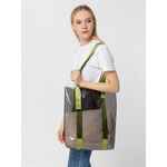 Шопер CLEAR FEST, прозрачный серый с зелеными ручками