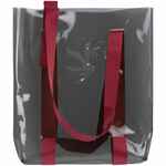 Шопер CLEAR FEST, прозрачный серый с красными ручками