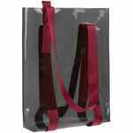 Шопер CLEAR FEST, прозрачный серый с красными ручками