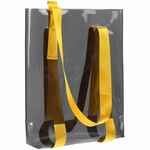 Шопер CLEAR FEST, прозрачный серый с желтыми ручками