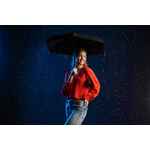 Зонт складной COLOR ACTION, в кейсе, черный