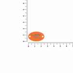 Шильдик металлический ALFA OVAL, оранжевый неон