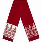 Шарф ELNIK, красный с молочно-белым