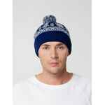 Шапка ELNIK, синяя с молочно-белым