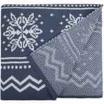 Плед ELNIK, серый с молочно-белым