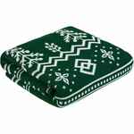 Плед ELNIK, зеленый с молочно-белым