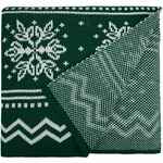 Плед ELNIK, зеленый с молочно-белым