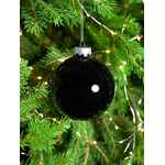 Елочный шар FINERY GLOSS, 8 см, глянцевый черный