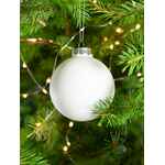 Елочный шар FINERY MATT, 8 см, матовый белый