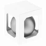 Елочный шар FINERY MATT, 10 см, матовый серебристый