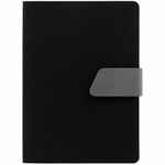 Ежедневник BOOM, недатированный, черный с серым