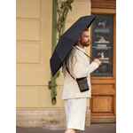 Зонт складной CLOUDBURST в подарочной упаковке, черный