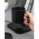Кружка с подогревом и беспроводной зарядкой DUALBASE PLUS, черная