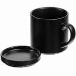 Кружка с подогревом и беспроводной зарядкой DUALBASE PLUS, черная