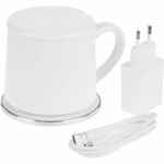 Кружка с подогревом и беспроводной зарядкой DUALBASE VER. 2.0 MATT, белая