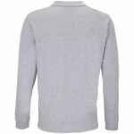 Рубашка поло унисекс с длинным рукавом PLANET LSL, серый меланж, размер S