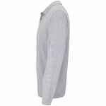 Рубашка поло унисекс с длинным рукавом PLANET LSL, серый меланж, размер S