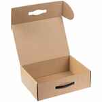 Коробка MATTER LIGHT, крафт с черной ручкой