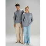 Футболка оверсайз с двойным рукавом KOSMOS, светло-серая, размер XS/S