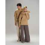 Футболка оверсайз с двойным рукавом KOSMOS, бежевая, размер XS/S