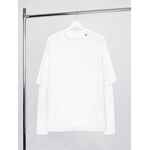 Футболка оверсайз с двойным рукавом KOSMOS, молочно-белая, размер XS/S