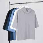 Футболка оверсайз унисекс с капюшоном NEOFIT, светло-серая, размер XS/S