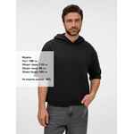 Футболка оверсайз унисекс с капюшоном NEOFIT, черная, размер XS/S