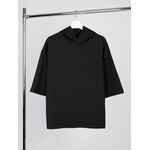 Футболка оверсайз унисекс с капюшоном NEOFIT, черная, размер XS/S