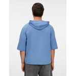 Футболка оверсайз унисекс с капюшоном NEOFIT, синяя, размер XS/S