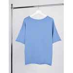 Футболка оверсайз унисекс VOZDUH, синяя, размер XS/S