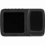 Станция беспроводной зарядки с часами и календарем и подсветкой логотипа NOVEM, черная