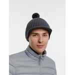 Вязаная шапка с козырьком PEAKY, серая (антрацит)